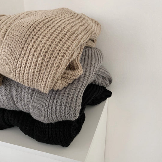 Damen Oversized Strickcardigan mit tiefen Raglanärmeln R&B