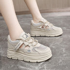 Damen Sportliche Plateau Sneakers mit atemberaubendem Design und verstellbarem Klettverschluss R&B