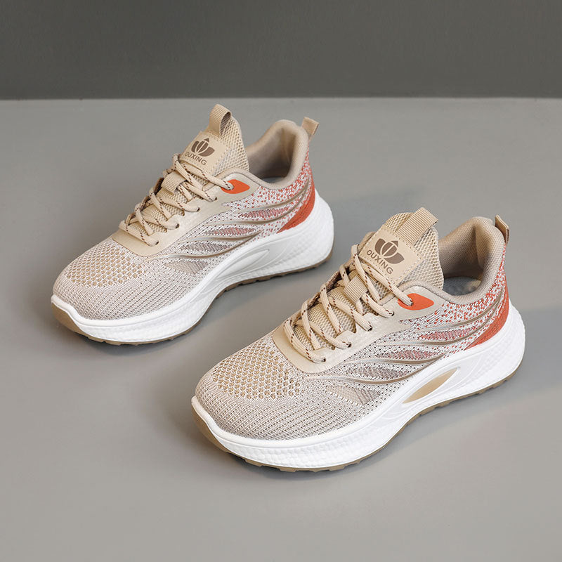 Damen Lauf- und Freizeitsneaker mit atmungsaktiver Oberflächenstruktur und dämpfender Sohle R&B