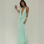 Damen Elegantes Wickelkleid mit tiefem V-Ausschnitt und innovativem Raffungselement R&B