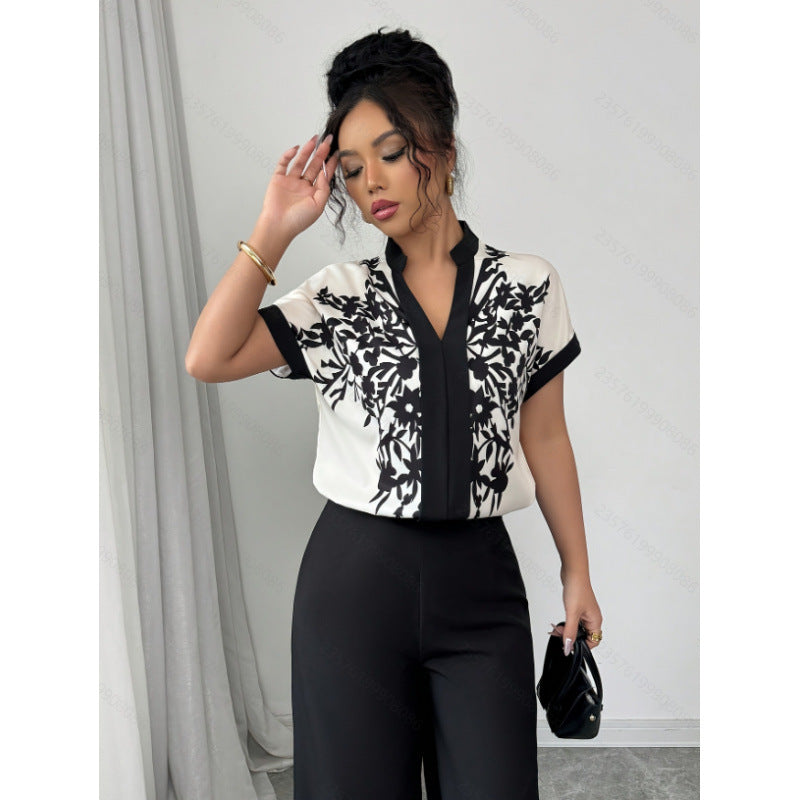 Damen Bluse mit floralen Details und elegantem Schnitt R&B