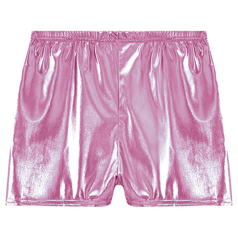 Damen Sportliche Shorts aus glänzendem Material R&B
