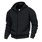 Herren Premium Kapuzenjacke mit durchgehendem Reißverschluss und weichem Fleece-Futter R&B