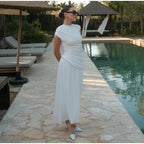 Damen Maxikleid mit innovativem Wickeldesign und eleganter Drapierung R&B