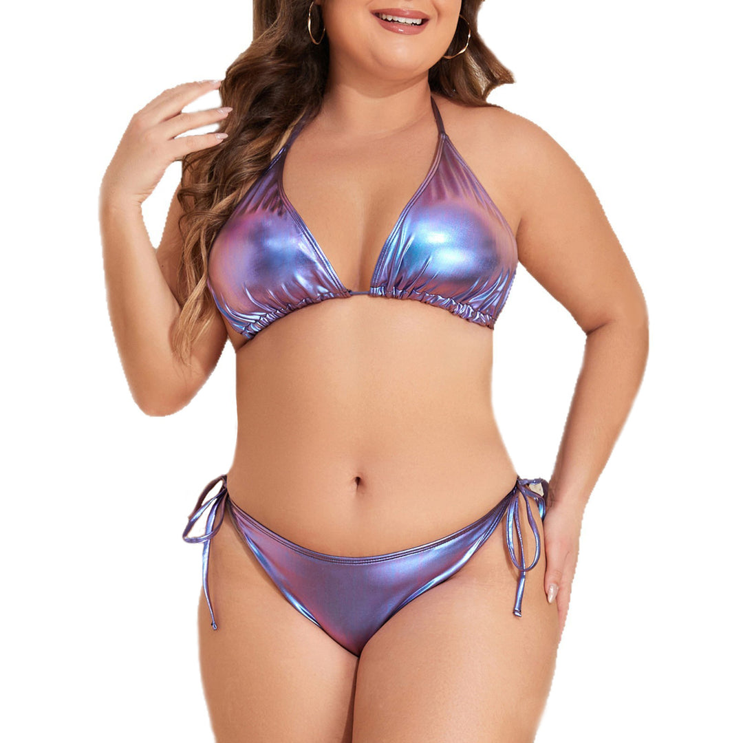 Damen Triangel-Bikini mit schimmerndem Design R&B