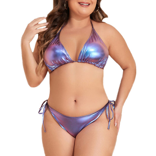 Damen Triangel-Bikini mit schimmerndem Design R&B