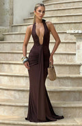 Damen Elegantes Wickelkleid mit tiefem V-Ausschnitt und raffinierten Drapierungen R&B