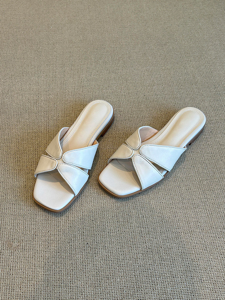 Damen modische Riemensandalen mit geschmackvoller Kreuzbandapplikation R&B