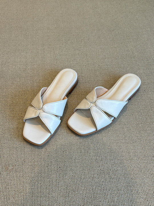 Damen modische Riemensandalen mit geschmackvoller Kreuzbandapplikation R&B