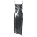 Damen Elegantes Wrap-Kleid aus glänzendem Material R&B