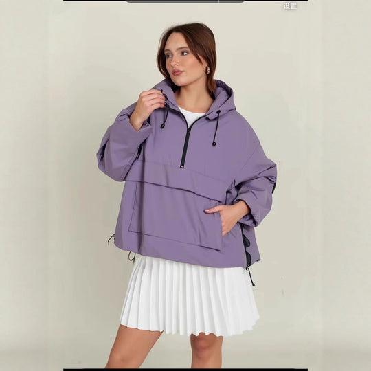 Damen leichte Anorakjacke mit praktischen Taschen R&B