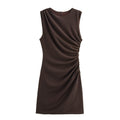 Damen ärmelloses Minikleid mit Rüschendetails