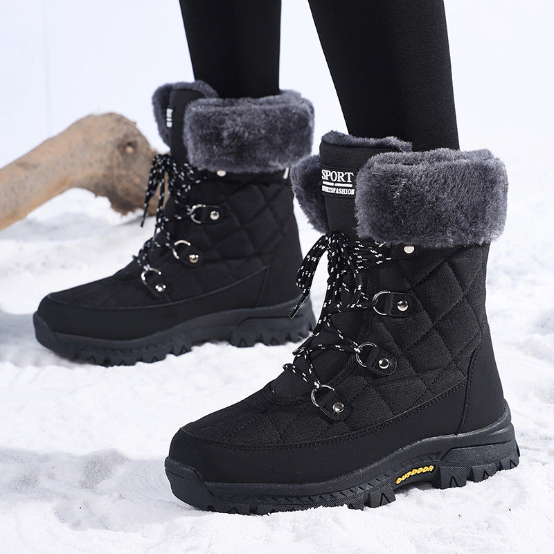 Damen Winterstiefel mit rutschfester Sohle und warmem Innenfutter R&B