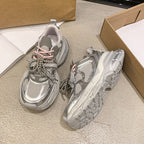 Damen sportliche Sneakers mit modischem Perlen-Schnürsystem R&B