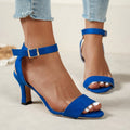 Damen Absatzsandalen mit verstellbarem Riemen und komfortablem Fußbett