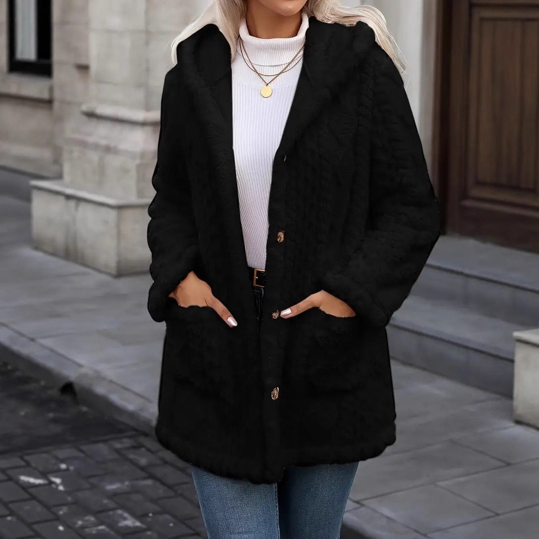 Damen Flauschige Kuscheljacke R&B
