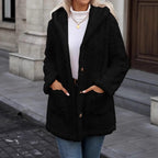 Damen Flauschige Kuscheljacke