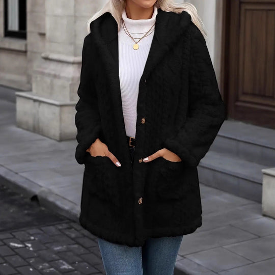 Damen Flauschige Kuscheljacke R&B