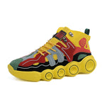 Damen Sportliche High-Top Sneakers mit farbenfrohem Design R&B