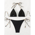 Damen Triangel-Bikini mit verstellbaren Bindändern