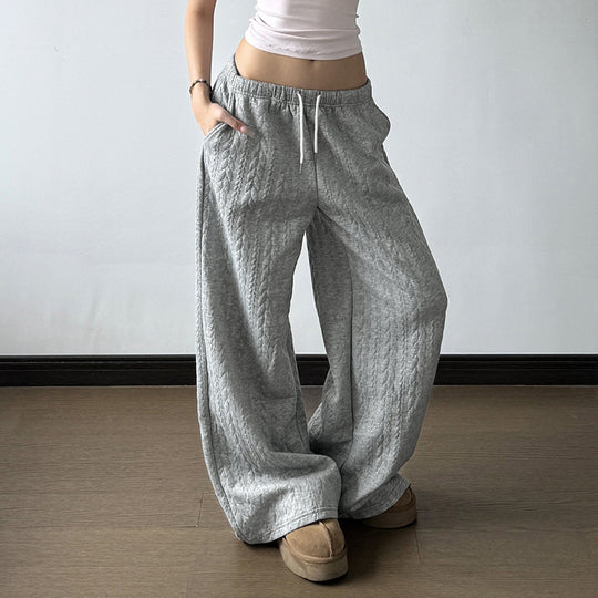 Damen lockere Freizeithose mit elastischem Bund und seitlichen Taschen R&B