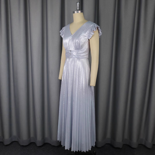 Damen Elegantes Plisseekleid mit funkelnden Details R&B
