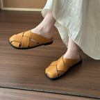Damen Offene Mules mit geflochtenem Obermaterial und anatomischem Fußbett R&B