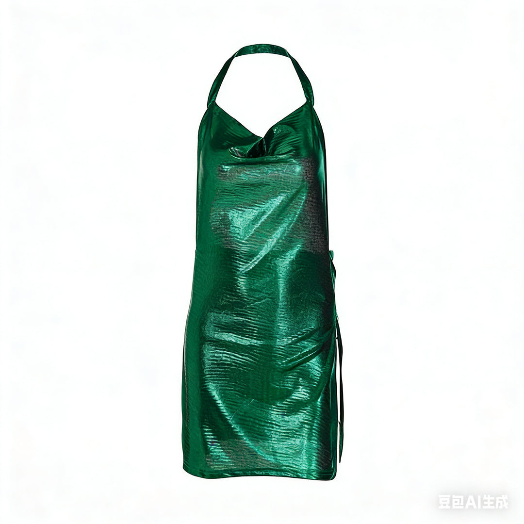 Damen Glänzendes Minikleid mit schulterfreiem Design und eleganten Drapierungen R&B