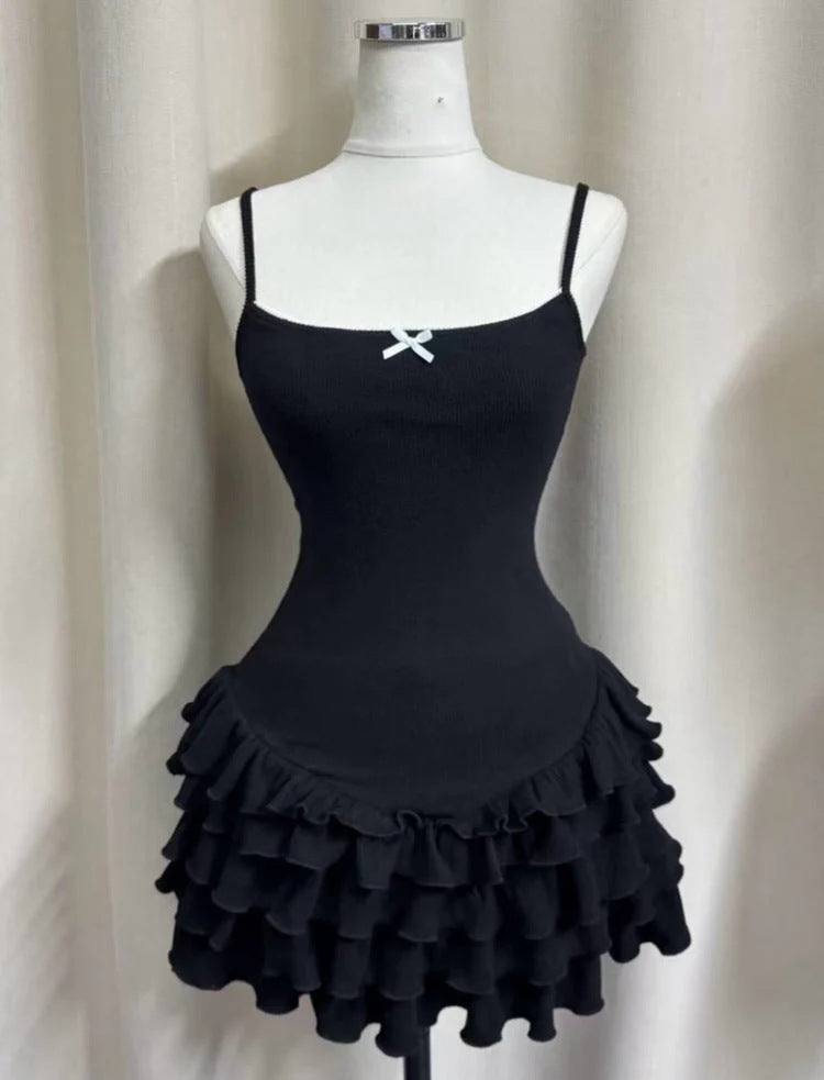 Damen Figurbetontes Rüschens Kleid R&B