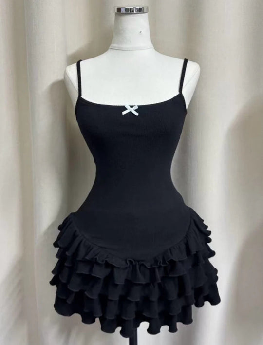 Damen Figurbetontes Rüschens Kleid R&B