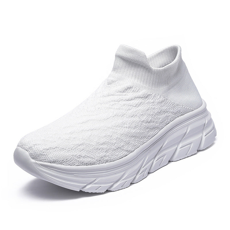 Damen Sportliche Slip-On Sneaker mit atmungsaktiver Strick-Oberfläche und dämpfender Laufsohle R&B