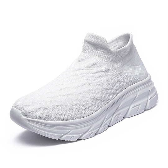 Damen Sportliche Slip-On Sneaker mit atmungsaktiver Strick-Oberfläche und dämpfender Laufsohle R&B