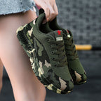 Damen Sportliche Laufschuhe mit Camouflage-Muster und flexibler Sohle