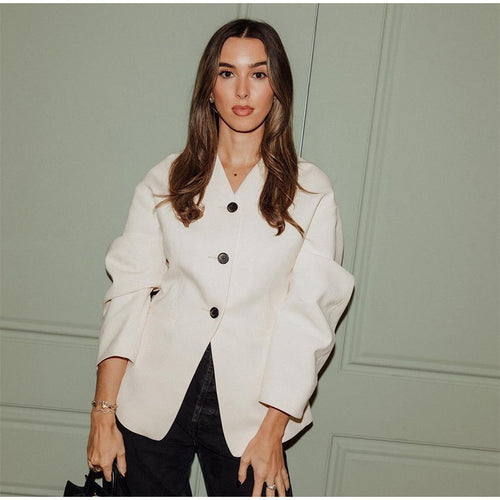 Damen modischer Blazer mit voluminösen Ärmeln R&B
