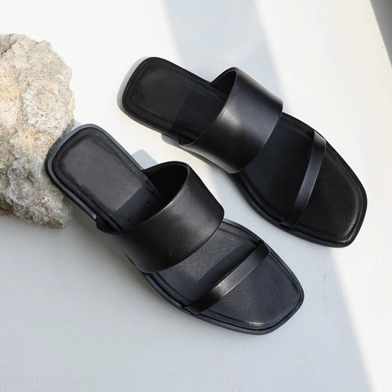 Damen Komfortable Zehentrenner-Sandalen mit breiten Riemen und ergonomischem Fußbett R&B