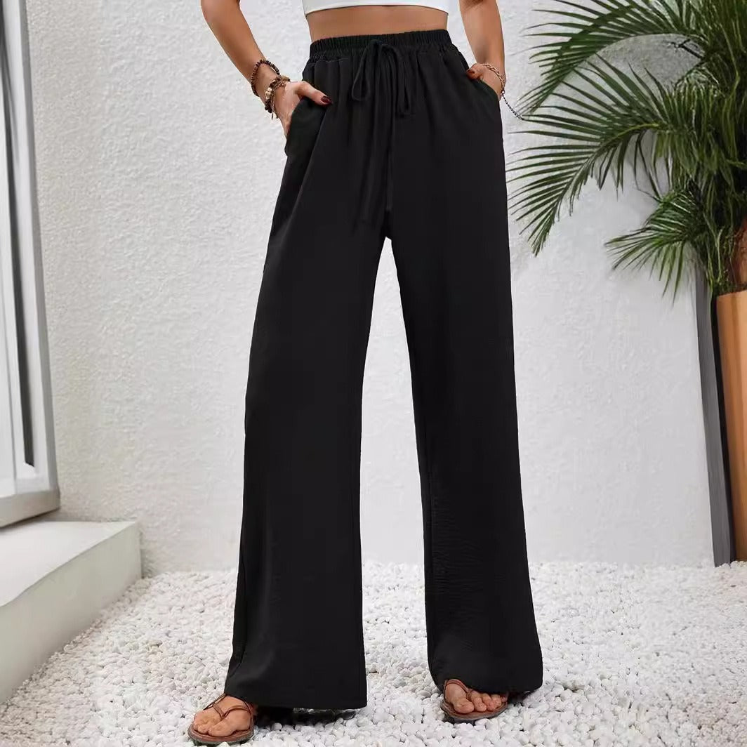 Damen Weite Sommerhose mit elastischem Bund und Taschen R&B