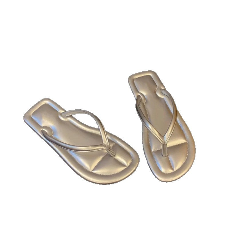 Damen trendige Flip-Flops mit ergonomischem Fußbett und rutschfester Sohle EB