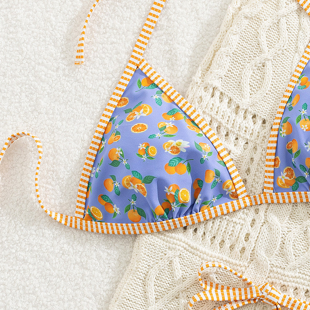 Damen Triangel-Bikini mit Häkeloberteil R&B