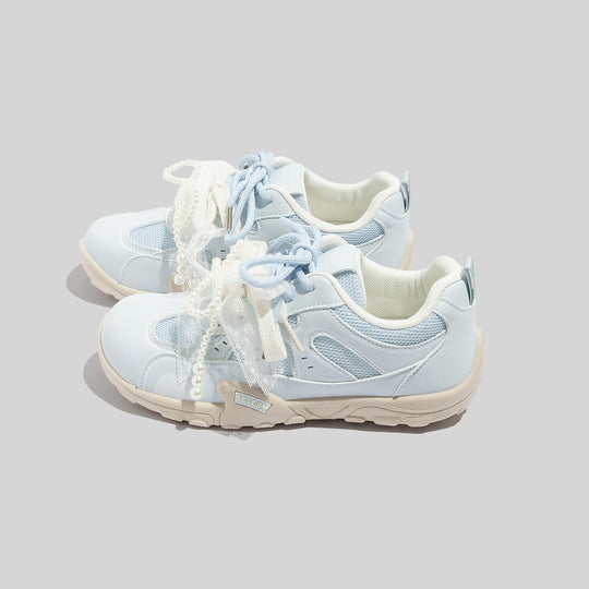 Damen Sportliche Sneaker mit stilvollen Perlenapplikationen und atmungsaktivem Obermaterial R&B