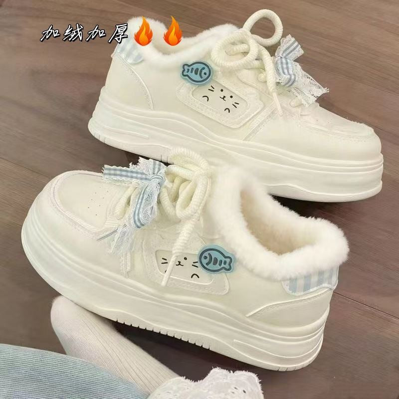 Damen Verspielte Sneakers mit einzigartiger Katzenapplikation R&B