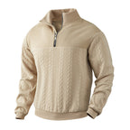 Herren Strickpullover mit Reißverschluss und strukturiertem Design R&B