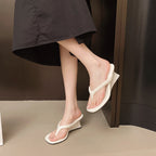 Damen Elegante Zehentrenner mit komfortablem Wedge-Absatz R&B