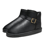 Damen elegante kurze Stiefel mit verstellbarem Riemen R&B
