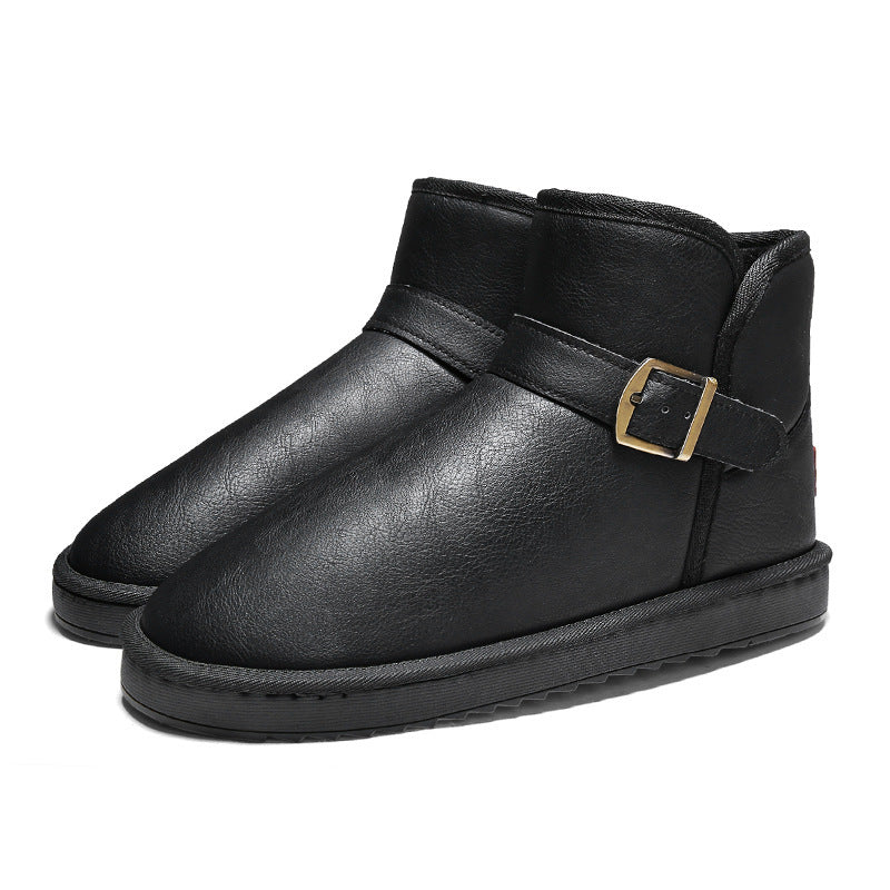 Damen elegante kurze Stiefel mit verstellbarem Riemen R&B