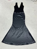 Damen Elegantes Maxikleid mit tiefem V-Ausschnitt und romantischem Spitzenoberteil R&B