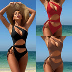 Damen Einseitiger Cut-Out Badeanzug R&B