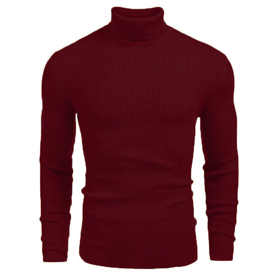 Herren Rollkragenpullover aus feinem Rippstrick R&B