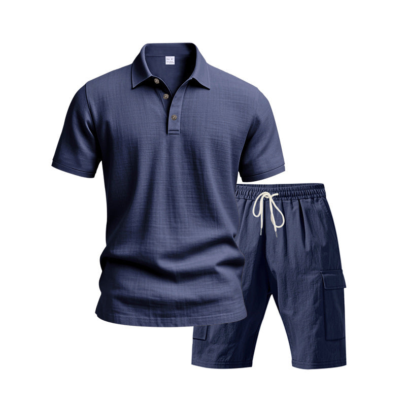 Herren Freizeit-Set mit atmungsaktivem Polo-Shirt und komfortablen Shorts R&B