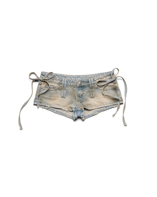 Damen Stylish Denim-Shorts mit verstellbarem Bund R&B