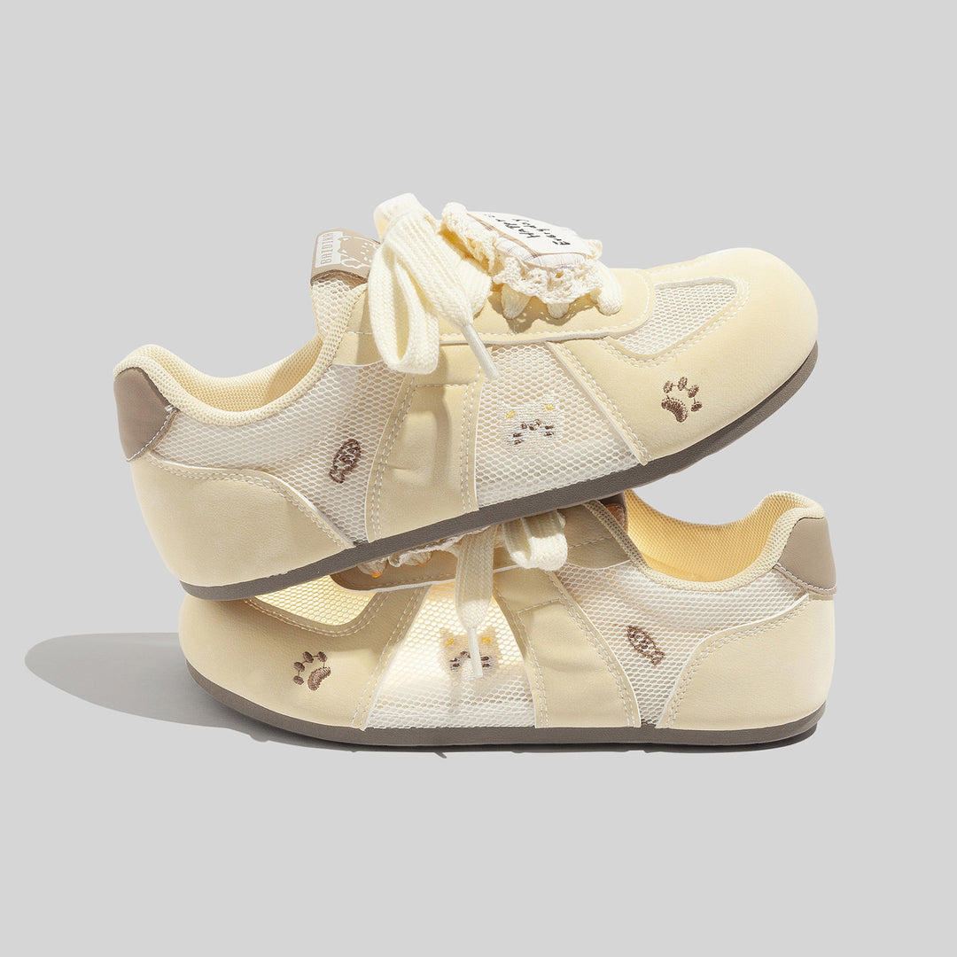 Damen Sportliche Sneakers mit niedlichem Tiermotiv und atmungsaktiver Mesh-Oberfläche R&B